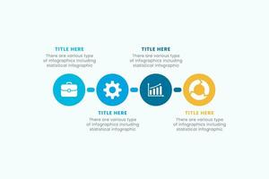 Presentation Business Circle Infographic Template With 4 Step Elements Vector Illustration
