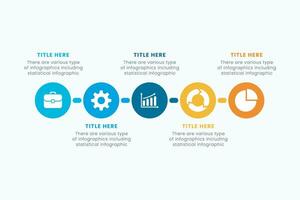 Presentation Business Circle Infographic Template With 5 Step Elements Vector Illustration