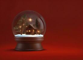 ai generativo, Navidad invierno antecedentes en un brillante Navidad pelota ornamento decoración foto