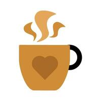 lujo caliente cacao café jarra boho estilo icono vector