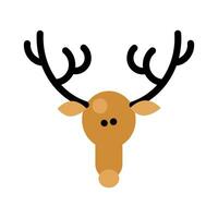 Luxury Deer Head With Big Antlers Boho Style Icon vector
