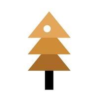 lujo Navidad conífero árbol boho estilo icono vector
