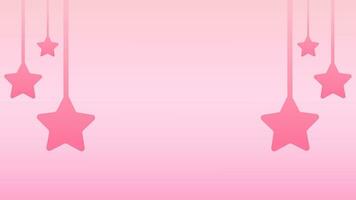 3D background geometric light dark red pink star object glow modern abstract gradient simple sky vector