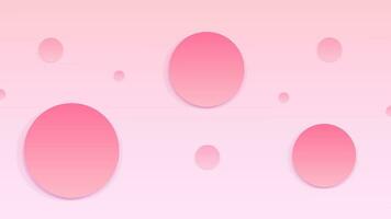 3D background geometric light dark red pink circle object glow modern abstract gradient simple vector