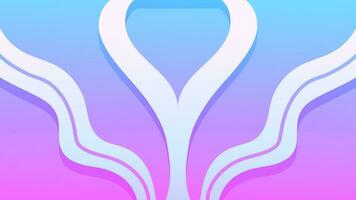 3D background geometric light dark blue purple flow line wave glow modern abstract gradient simple vector