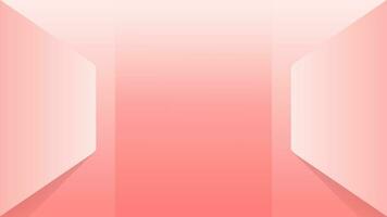 Vector Red Pink Gradient Background 3D Round Corner Rectangle Object Room Product Showcase Showroom