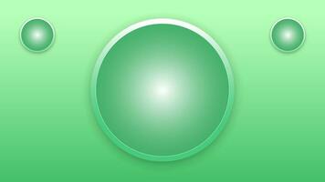 3D background geometric light dark green white abstract modern deep circle portal hole gradient vector
