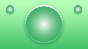 3D background geometric light dark green white abstract modern deep circle portal hole gradient vector