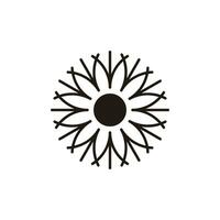 circle round bird nest abstract logo vector