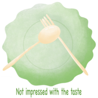 Placing the spoon Not impressed with the tast. png