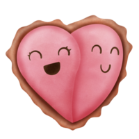 Heart valentines cookie png