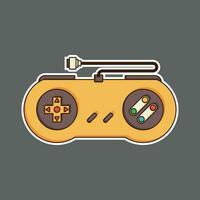 yellow game controller logo design, stickers, posters, printing and other uses vector