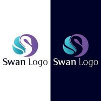 Swan abstract modern logo design vector template  illustration design