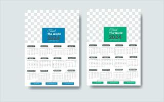 wall calender design and tamplet design vector