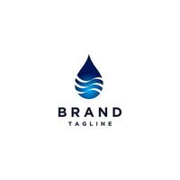 Waves In Drops Of Water Logo Design. Water Icon Design With Wave Lines Motif In It. vector