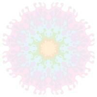 Unusual snowflake, mandala, flower. Vector graphics. Isolated on white background