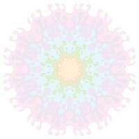 Unusual snowflake, mandala, flower. Vector graphics. Isolated on white background