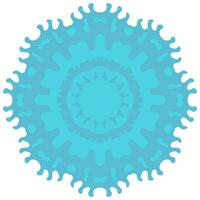 Unusual snowflake, mandala, flower. Vector graphics. Isolated on white background