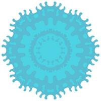 Unusual snowflake, mandala, flower. Vector graphics. Isolated on white background