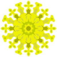 Unusual snowflake, mandala, flower. Vector graphics. Isolated on white background