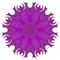 Unusual snowflake, mandala, flower. Vector graphics. Isolated on white background