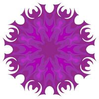 Unusual snowflake, mandala, flower. Vector graphics. Isolated on white background