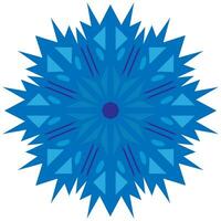 Unusual snowflake, mandala, flower. Vector graphics. Isolated on white background