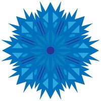 Unusual snowflake, mandala, flower. Vector graphics. Isolated on white background