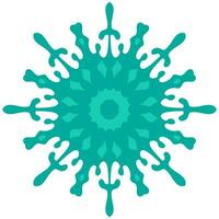 Unusual snowflake, mandala, flower. Vector graphics. Isolated on white background