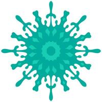 Unusual snowflake, mandala, flower. Vector graphics. Isolated on white background