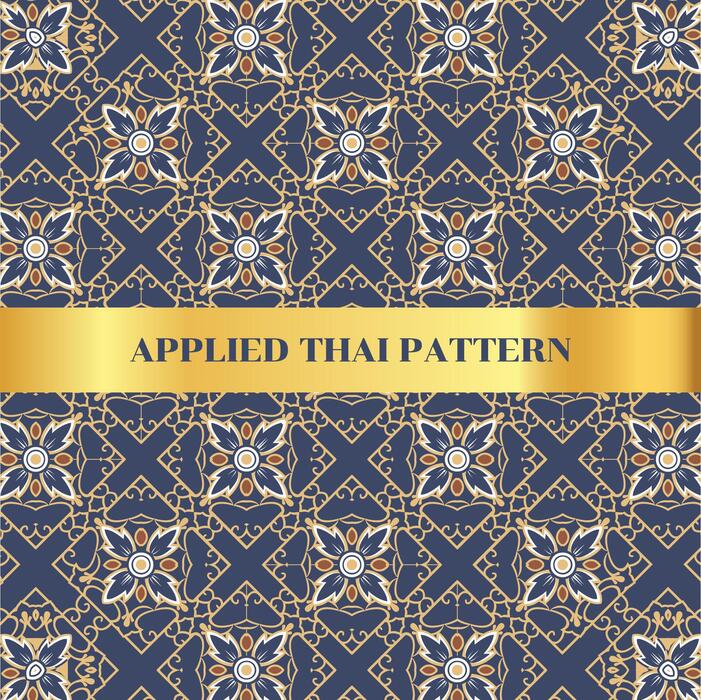 Thai Pattern Blue Vector Art, Icons, and Graphics for Free Download