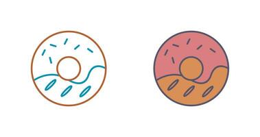 icono de vector de donut de crema