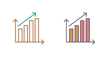 icono de vector de estadísticas crecientes