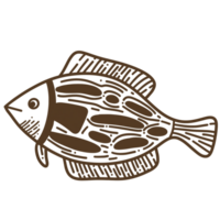 poisson lineart illustration png