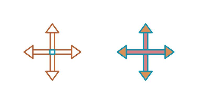 Unique Move Vector Icon