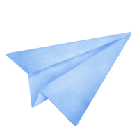 vattenfärg papper flygplan png