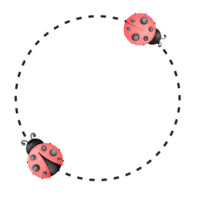 acuarela mariquita circulo png