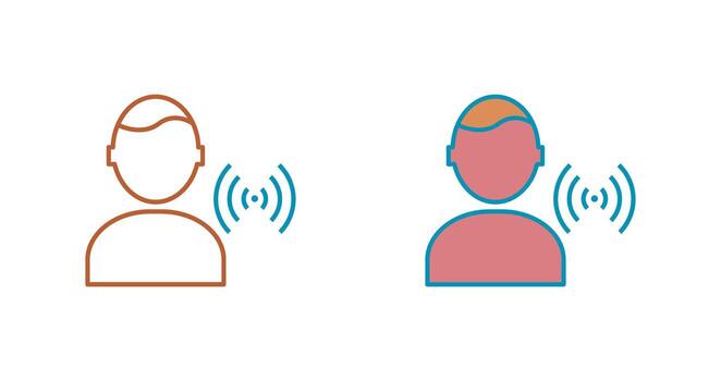 Unique Signal on User Vector Icon