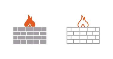 Unique Firewall Vector Icon