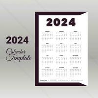 Calendar design 2024 corporate design template vector. vector