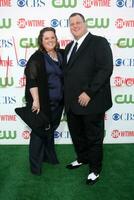 LOS ANGELES  JUL 28 Melissa McCarthy  Billy Gardell arrives at the 2010 CBS The CW Showtime Summer Press Tour Party at The Tent Adjacent to Beverly Hilton Hotel on July28 2010 in Beverly Hills CA photo