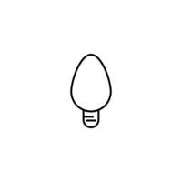 Energy Saving Lamp Simple Outline Sign for Adverts. Perfect for web sites, books, stores, shops. Editable stroke in minimalistic outline style vector