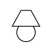 Night Lamp Thin Line Image. Perfect for design, infographics, web sites, apps. vector