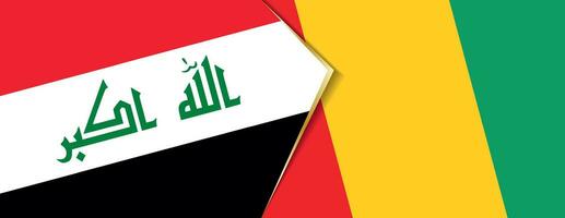 Iraq and Guinea flags, two vector flags.