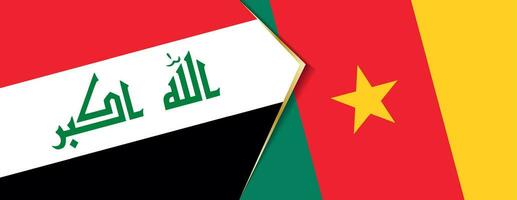 Iraq and Cameroon flags, two vector flags.