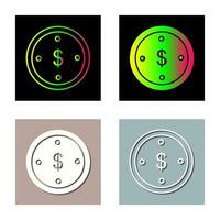 Dollar Coin Vector Icon