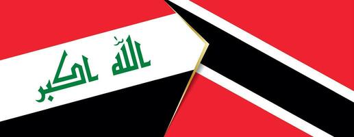 Iraq and Trinidad and Tobago flags, two vector flags.