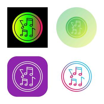 icono de vector de notas musicales