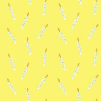 Dotted birthday candle vector seamless pattern, textile, fabric, wrapping paper, print, background, wallpaper, packaging design