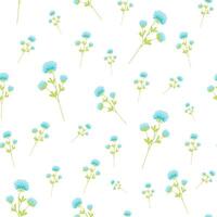 azul minúsculo genuino flores vector sin costura modelo para internacional De las mujeres día, marzo 8, floral antecedentes. fondo de pantalla, papel envase